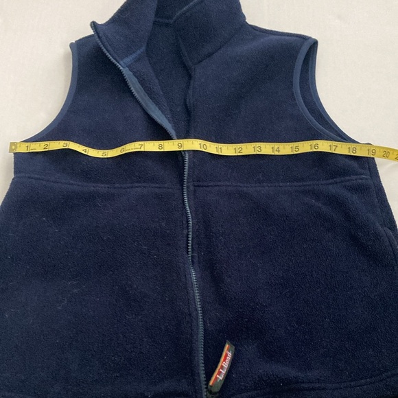 L.L. Bean Fleece Full Zip Vest Navy Blue Size Small - Picture 7 of 8